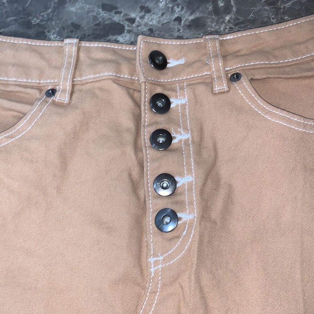only worn once tan button fly h&m skirt - Picture 3 of 6